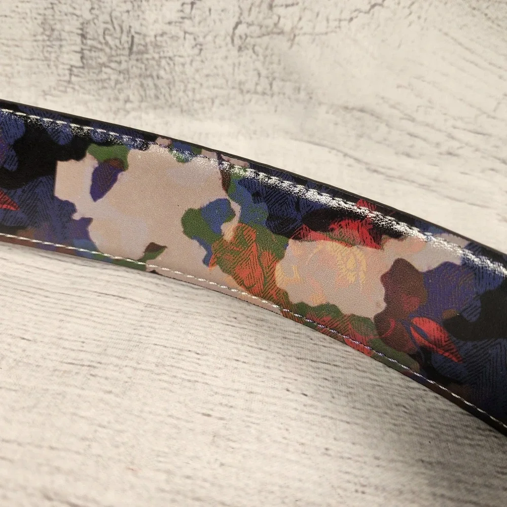 Robert Graham Size 34 Buried Treasure Reversible Belt Brown Paisley Floral NEW
